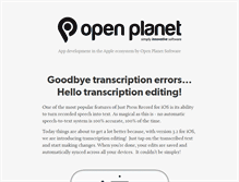 Tablet Screenshot of blog.openplanetsoftware.com